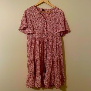 Flowy floral print dress